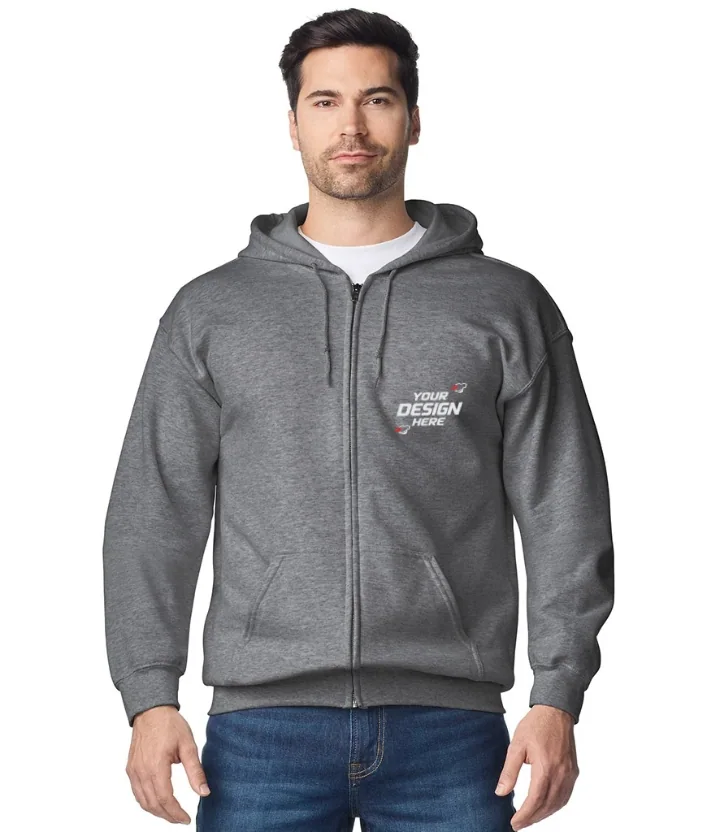 Gildan Heavy Blend full-zip hooded sweatshirt