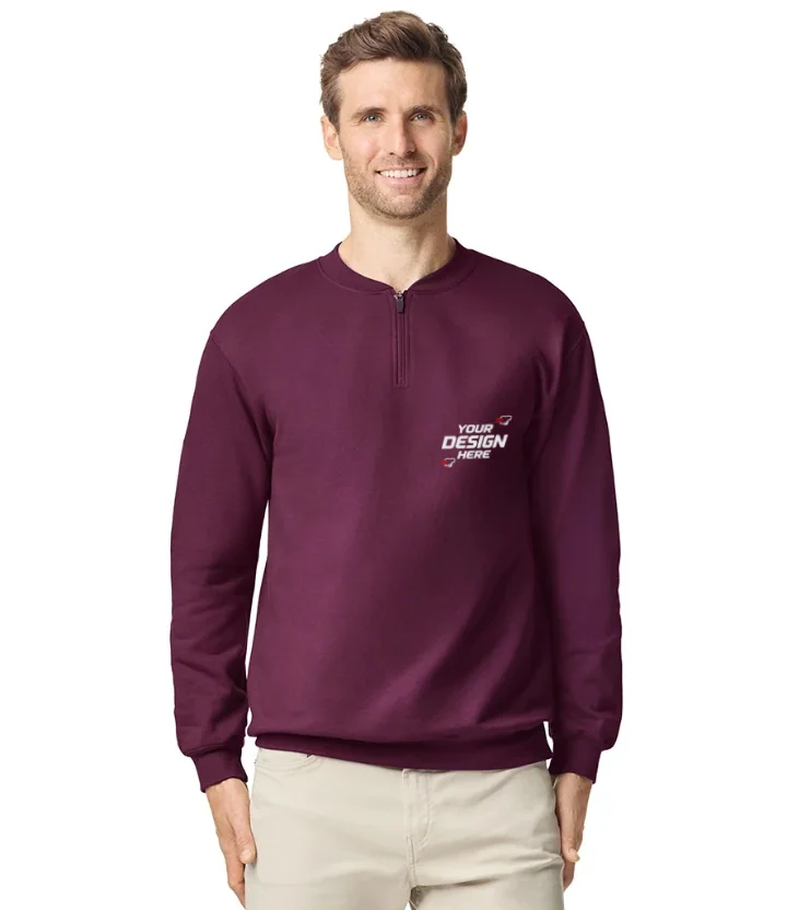 Gildan Softstyle midweight adult fleece 1/4-zip sweatshirt